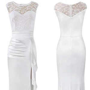 Sexy Bridal Gown, Ivory Sheath gown NEW w/tags